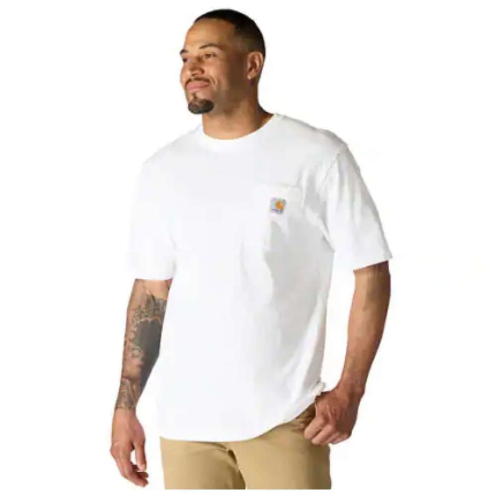 Carhartt Iconic K87 Pocket T-Shirt White Size XL Grunge Workwear Casual